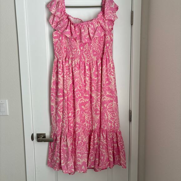 Sugar Lips Malia Floral Off The Shoulder Smocked Midi Dress Curve NWT Size 3X - Picture 6 of 6